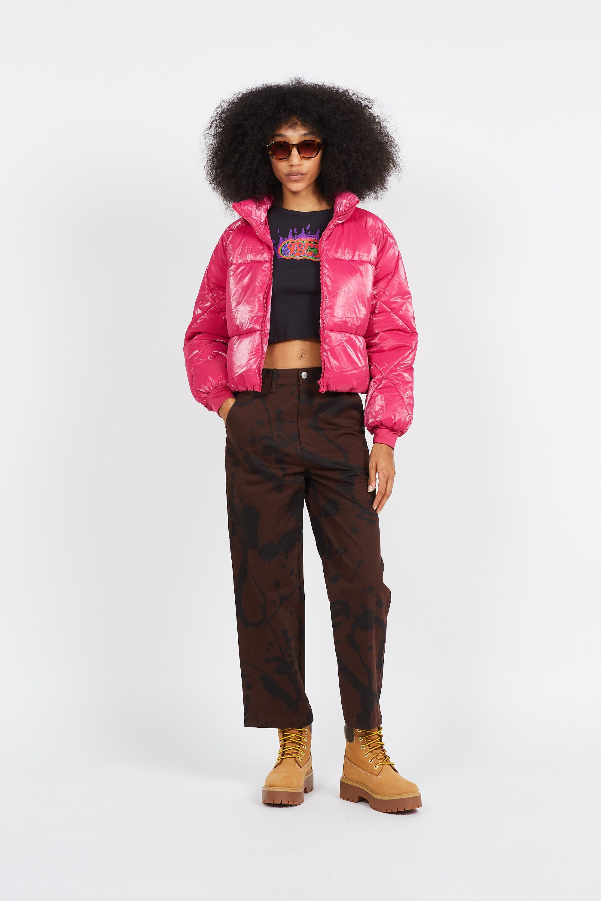 NOISY MAY doudoune NMKIT L/S SHINY PUFFER Rose