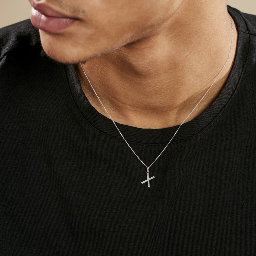 Pendentif Ionia Lettre Or Blanc