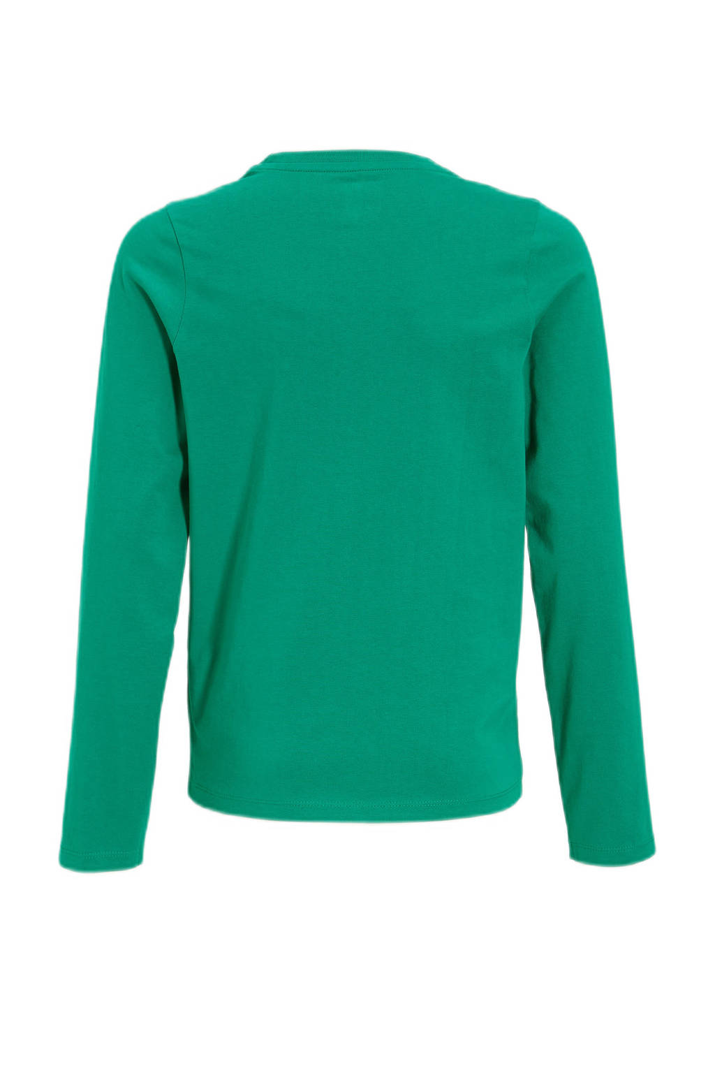 anytime longsleeve met tekstopdruk groen