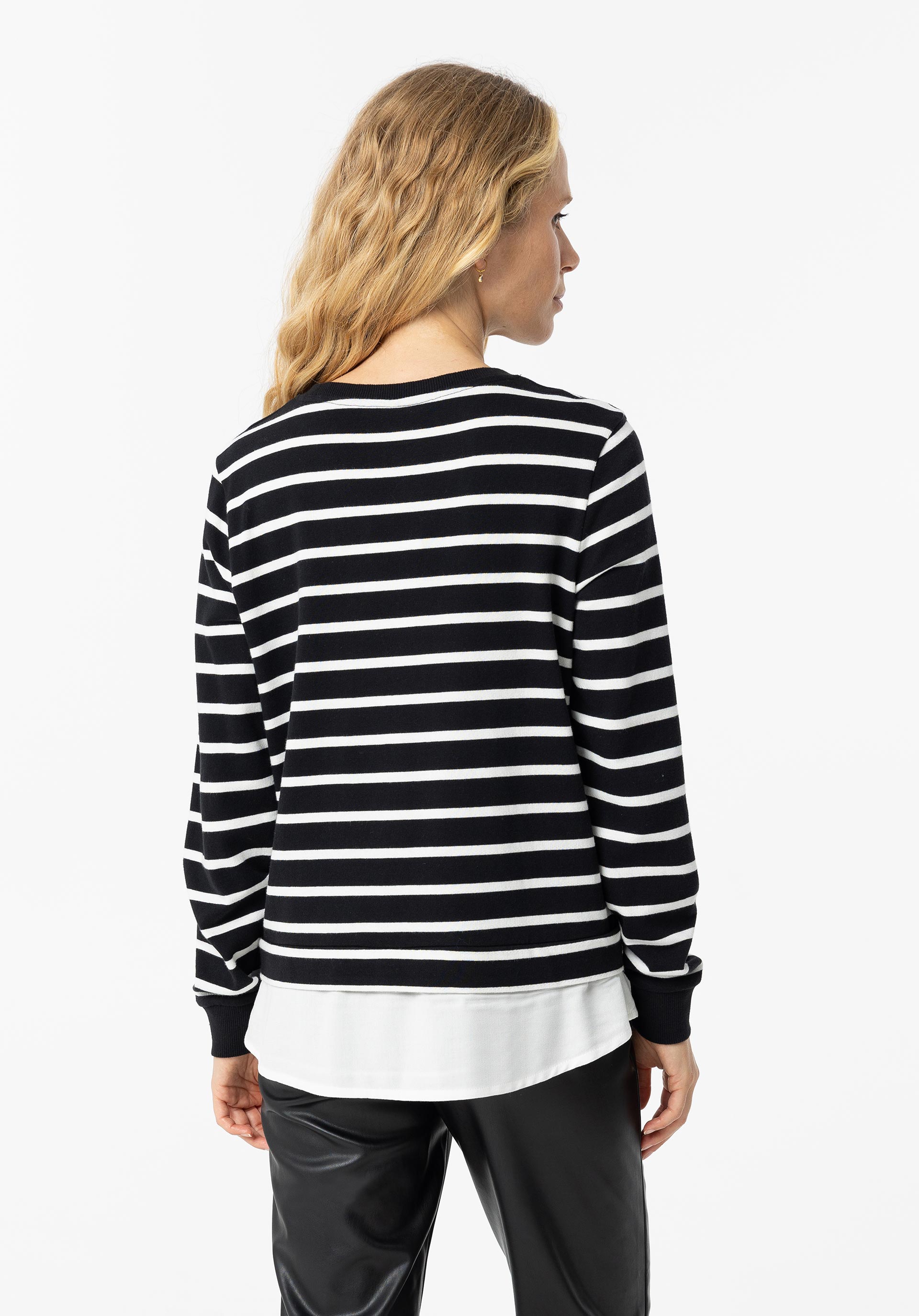 Sweatshirt Combinada com Texto