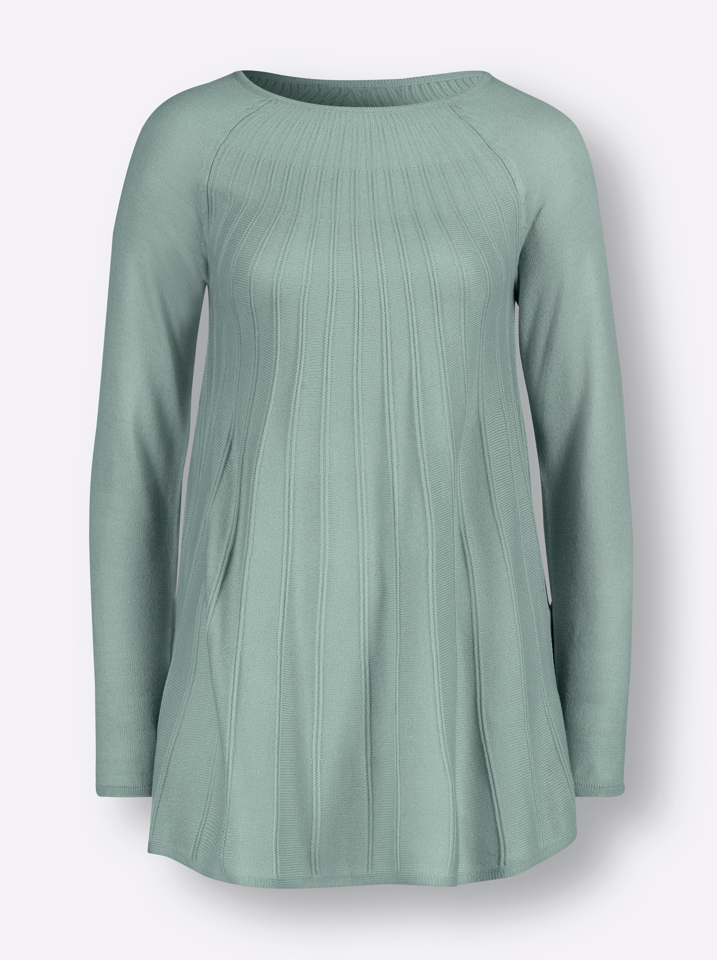 Langarm-Pullover in kalkmint