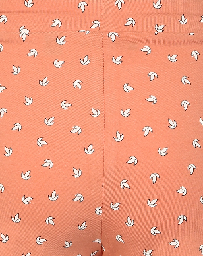 Shorts SUMMER LEAF AOP in terracotta