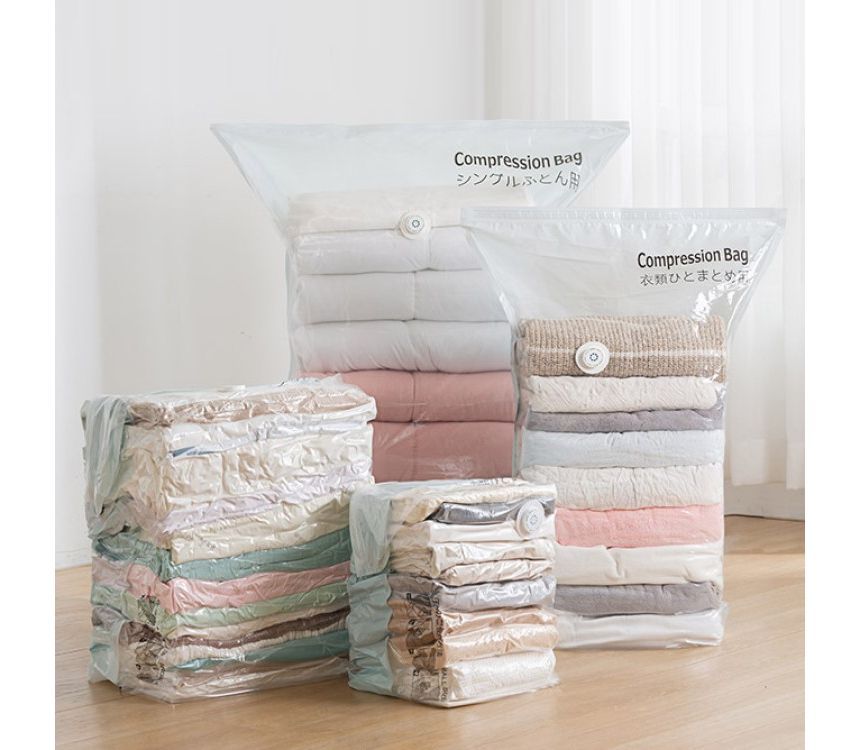 Evorest Bags - Set van 2: Vacuüm kledingorganizer (verschillende designs) / Handmatige luchtpomp