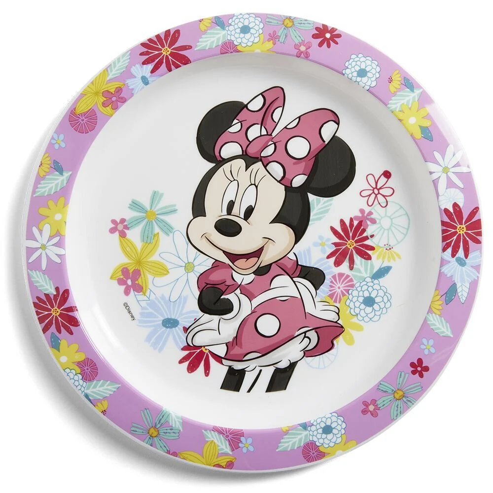 Assiette plate enfant Minnie Mouse plastique Ø22cm