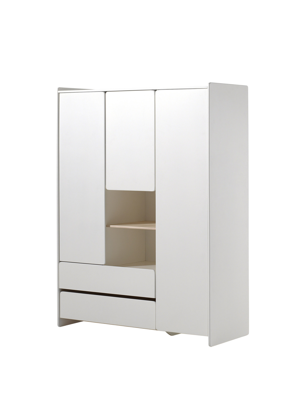 Kleiderschrank KIDDY - weiß - 133 cm breit