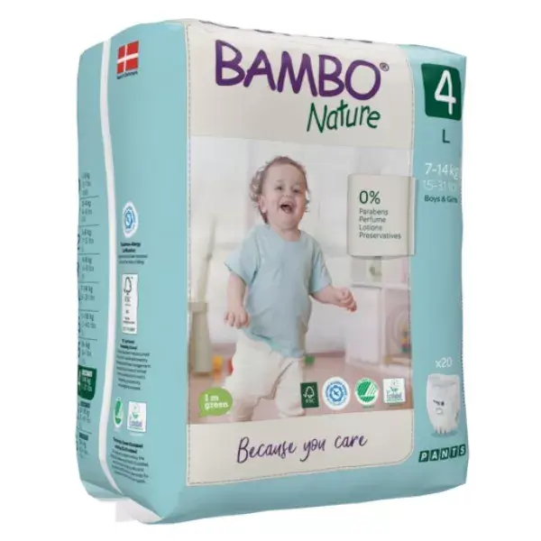 Bambo Nature Culottes d'Apprentissage Taille 4 7-14 kg 40 unités