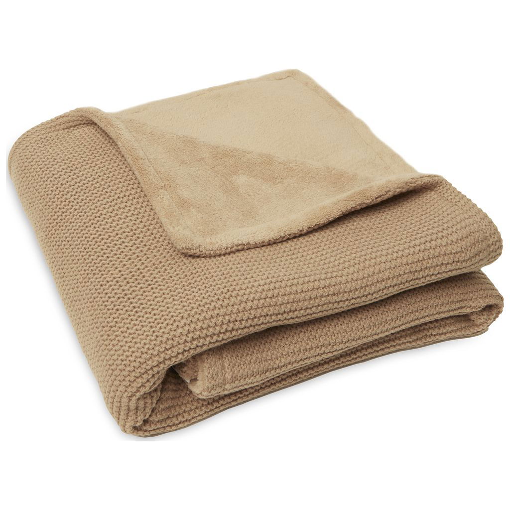 JolleinJollein   Decke Fleece basic knit biscuit 100x150 cm