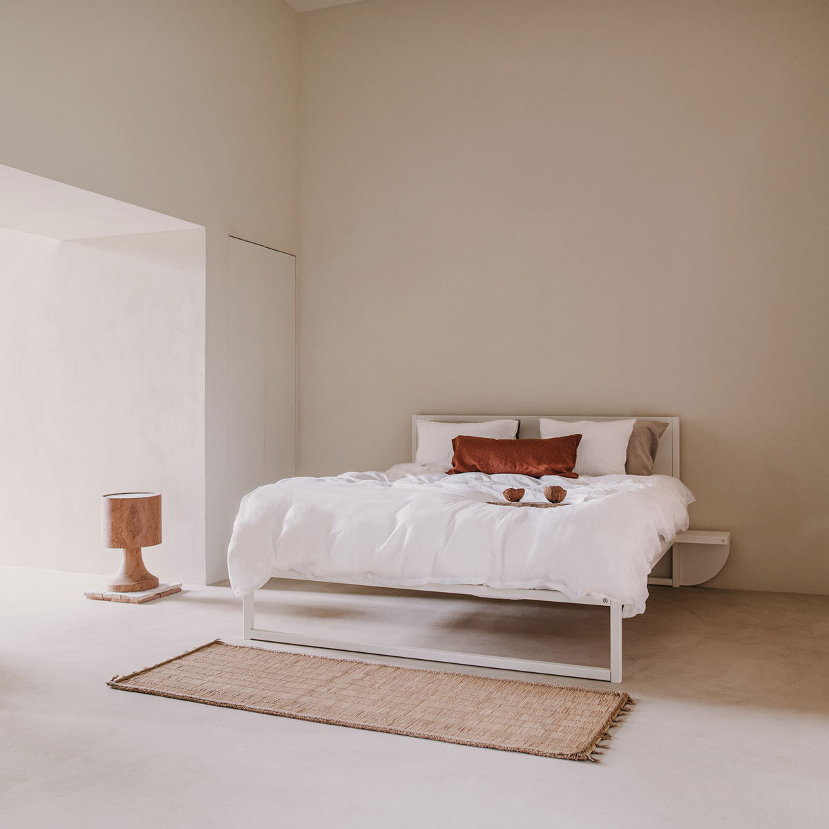 Stalen bedframe °01 | Wit 180 x 220 cm