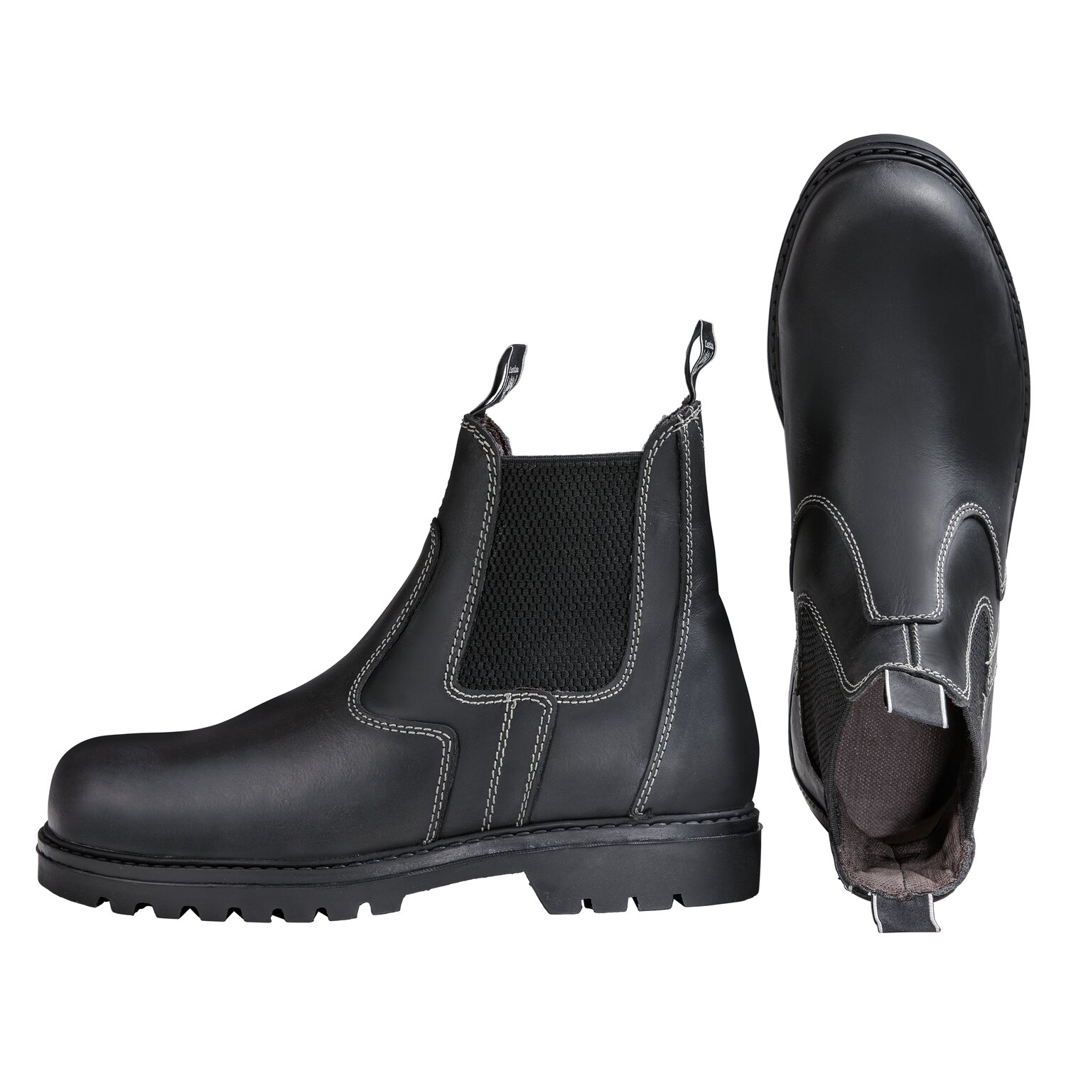 black forest Reit- und Stallschuh mit Stahlkappe  - black