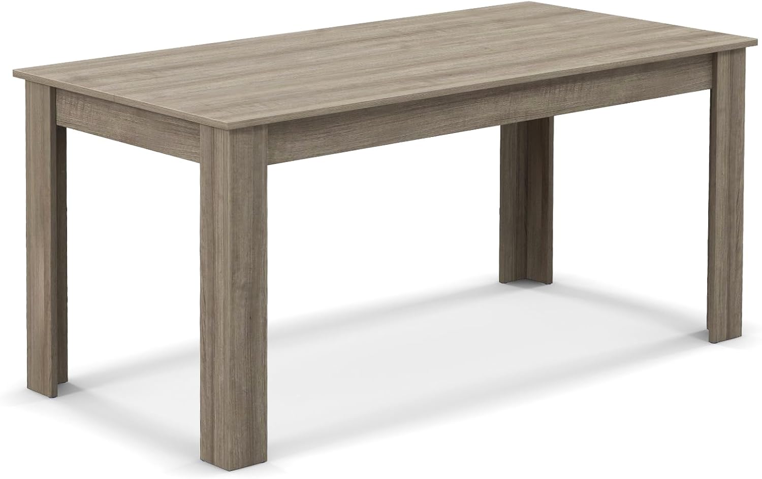 GIANTEX Esstisch für 6-8 Personen, 160 x 80 x 77 cm, Großer Holztisch Rechteckig, Küchentisch bis 150 kg tragbar, Moderner Esszimmertisch, Tisch Schreibtisch für Esszimmer Küche Büro (Eiche)