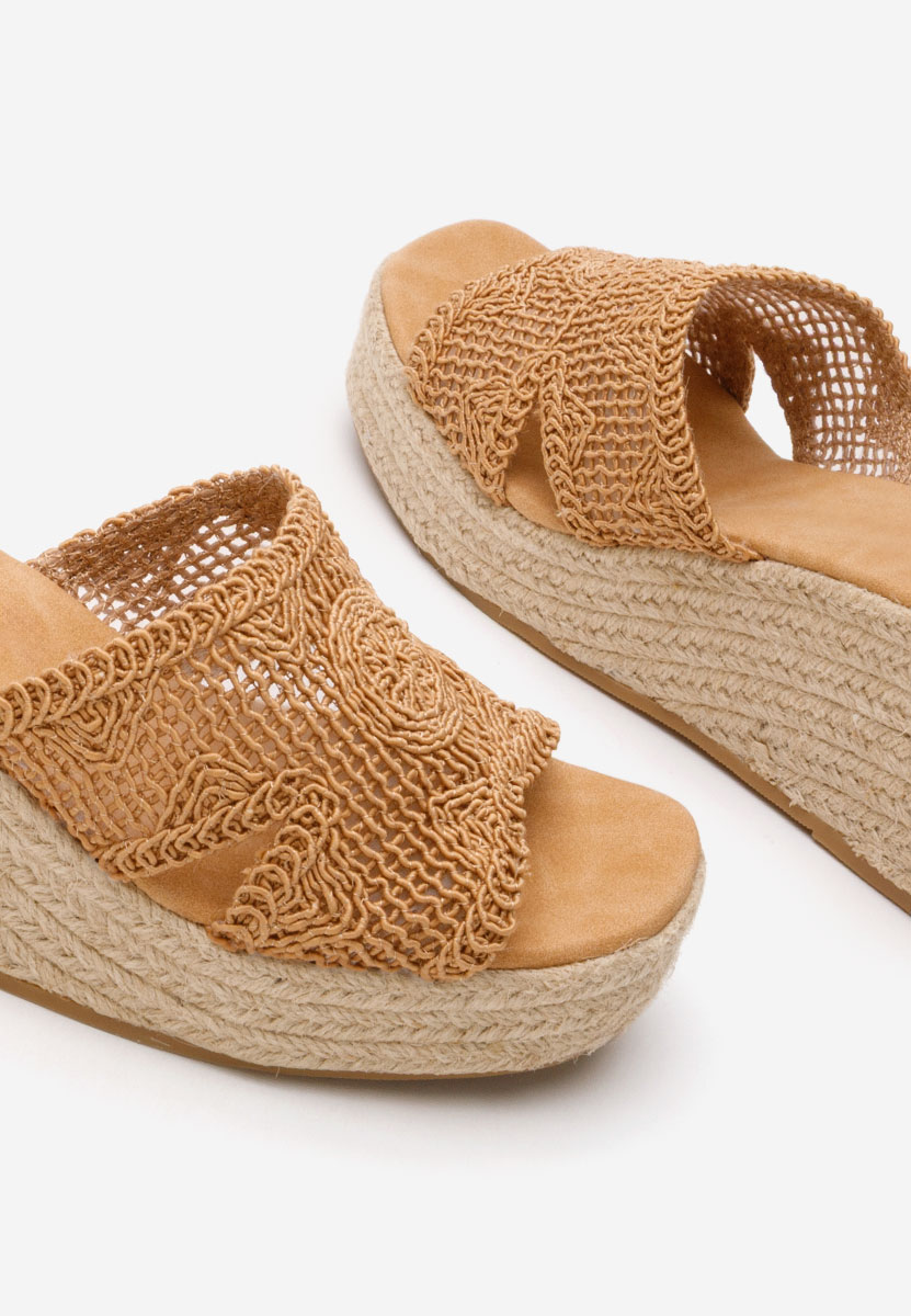Mules à plateforme kaki Carlena