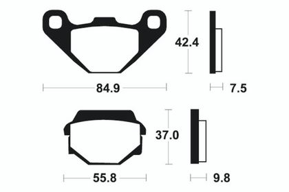 Plaquettes de freins Tecnium Performance métal fritté - MR86