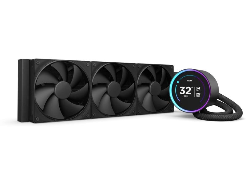 NZXT Wasserkühlung Kraken Elite 360 Wasserkühler für Intel und AMD Prozessorsockel mit LCD-Display