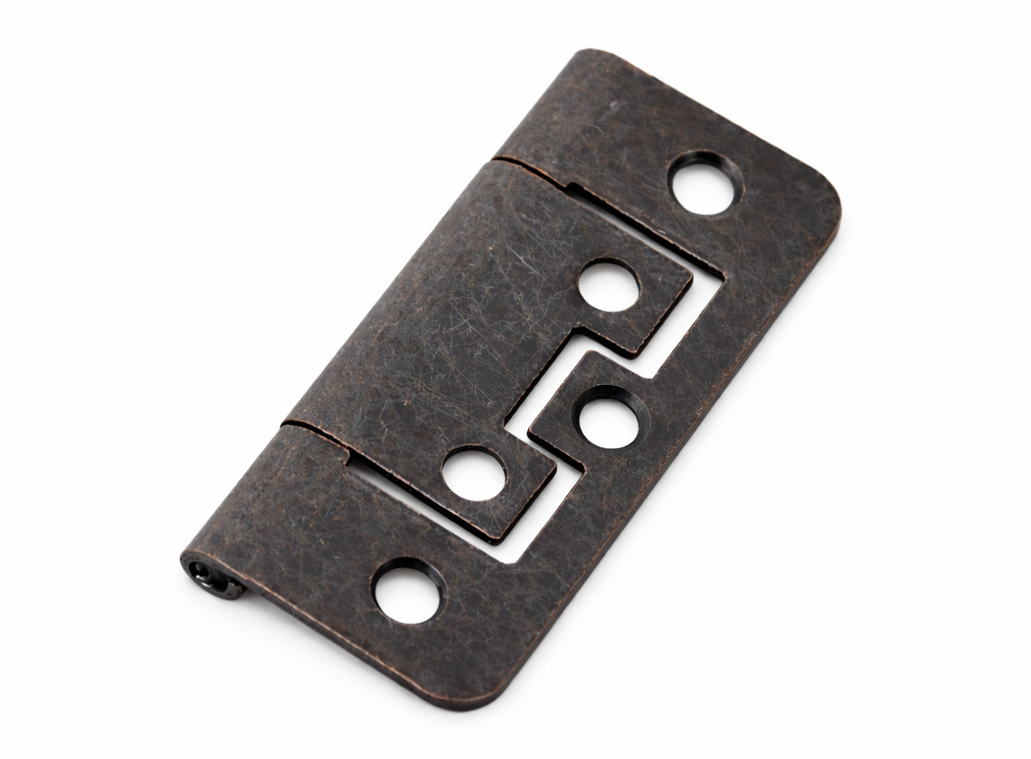 Fjord metalen vlakke scharnieren (2x stuks) - bronze