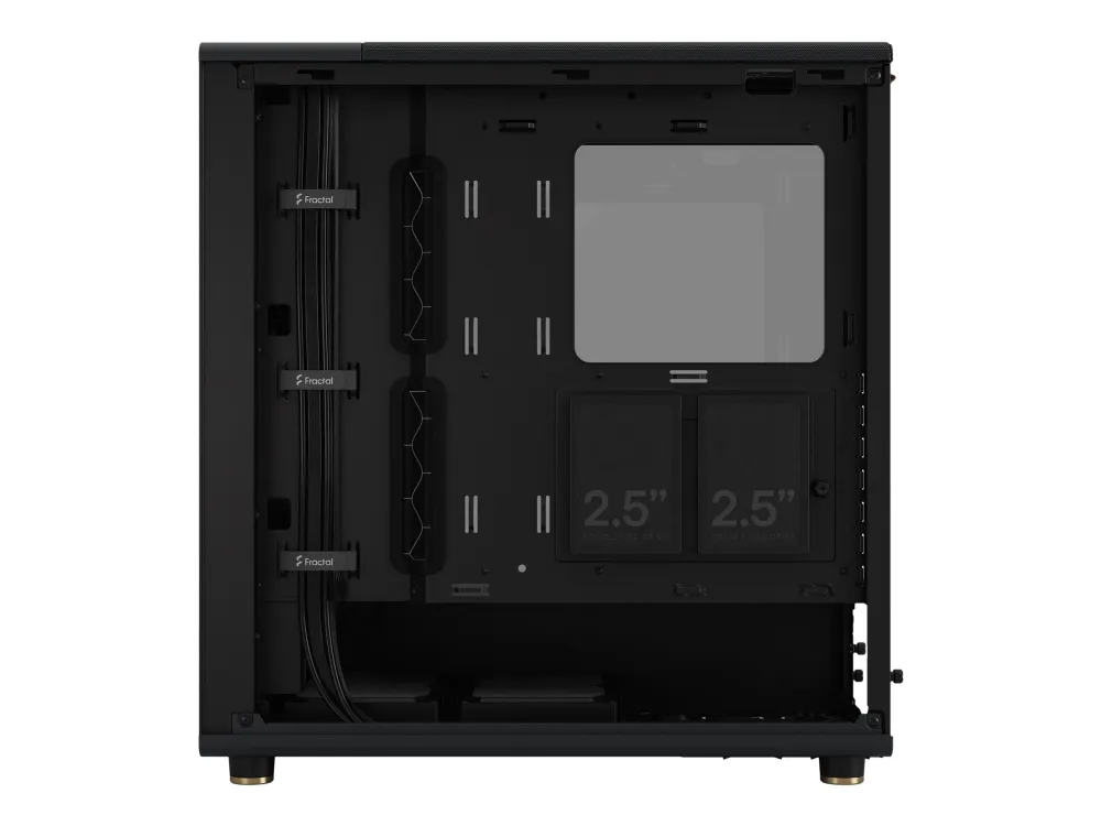 Fractal Design North - Mid tower - ATX - sidepanel med vindue (tonet glas) - ingen strømforsyning (ATX) - charcoal black - USB/Lyd