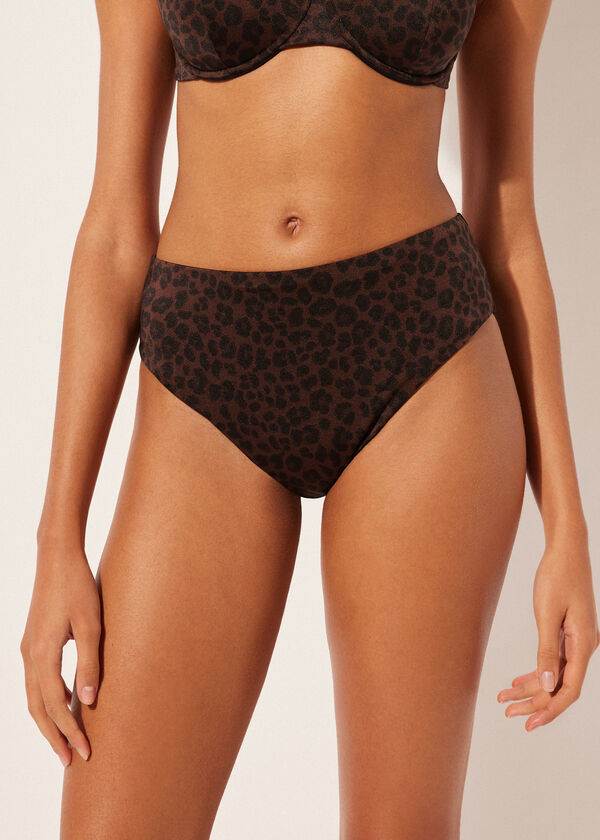 Calcinha de biquíni de cintura alta modeladora Caimanera