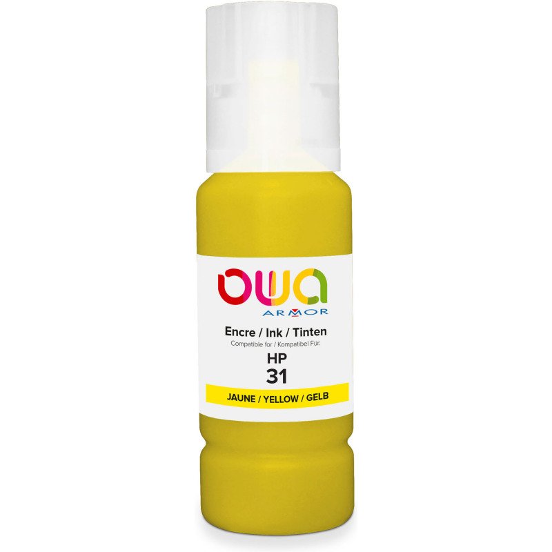 OWA Equivalent HP 31 Bouteille d'encre couleurs séparées
