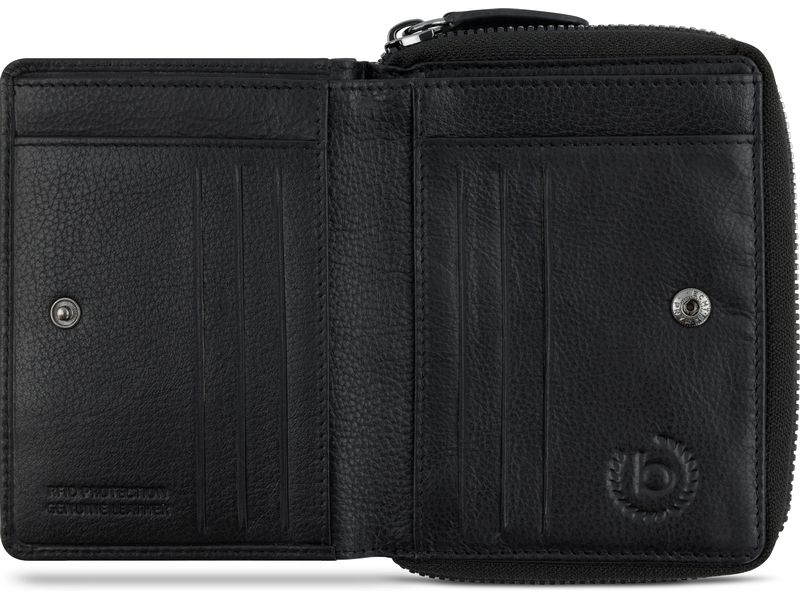 Bugatti Portemonnaie Mira 12 cm, Schwarz Damenbörse