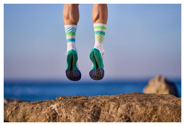 Chaussettes de Running Incylence Disrupts Blanc Vert