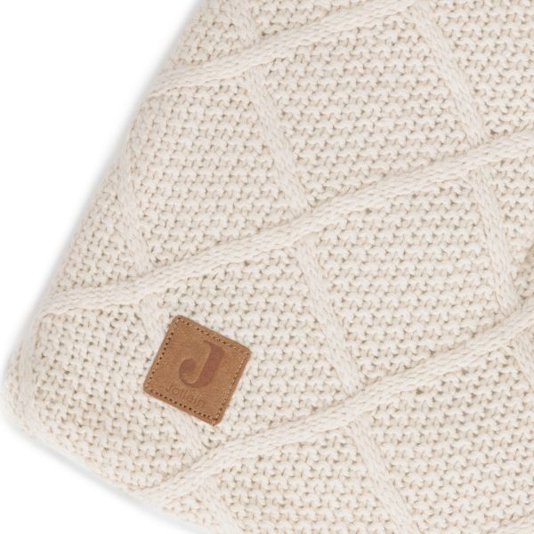 Jollein Check Knit Boxkleed - 75x95cm - Oatmeal