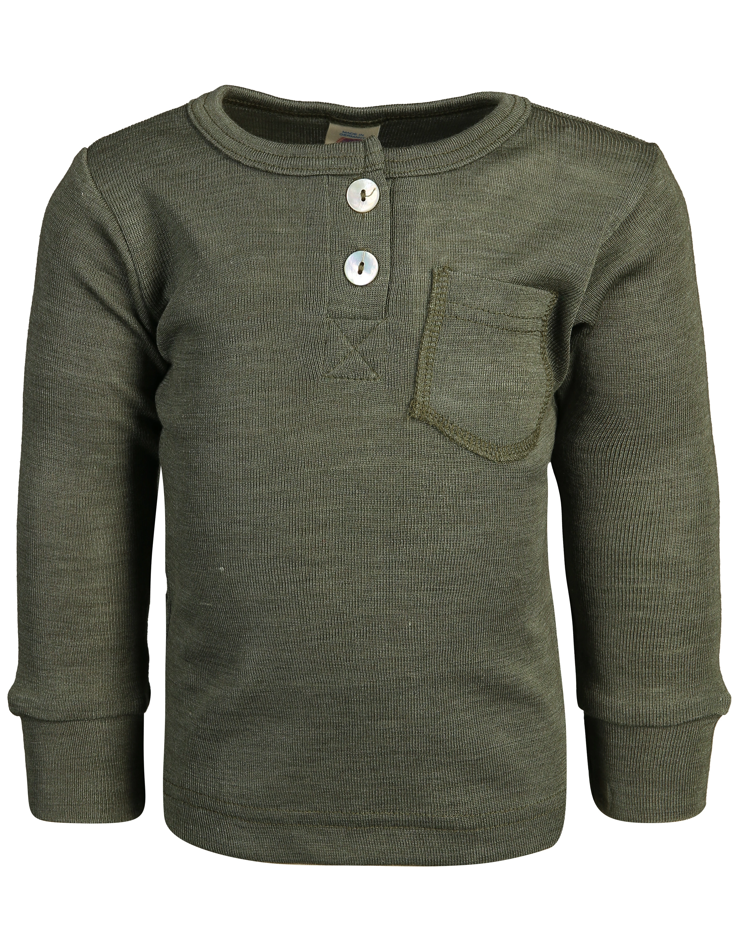 Langarmshirt BABY BOY mit Seide in olive