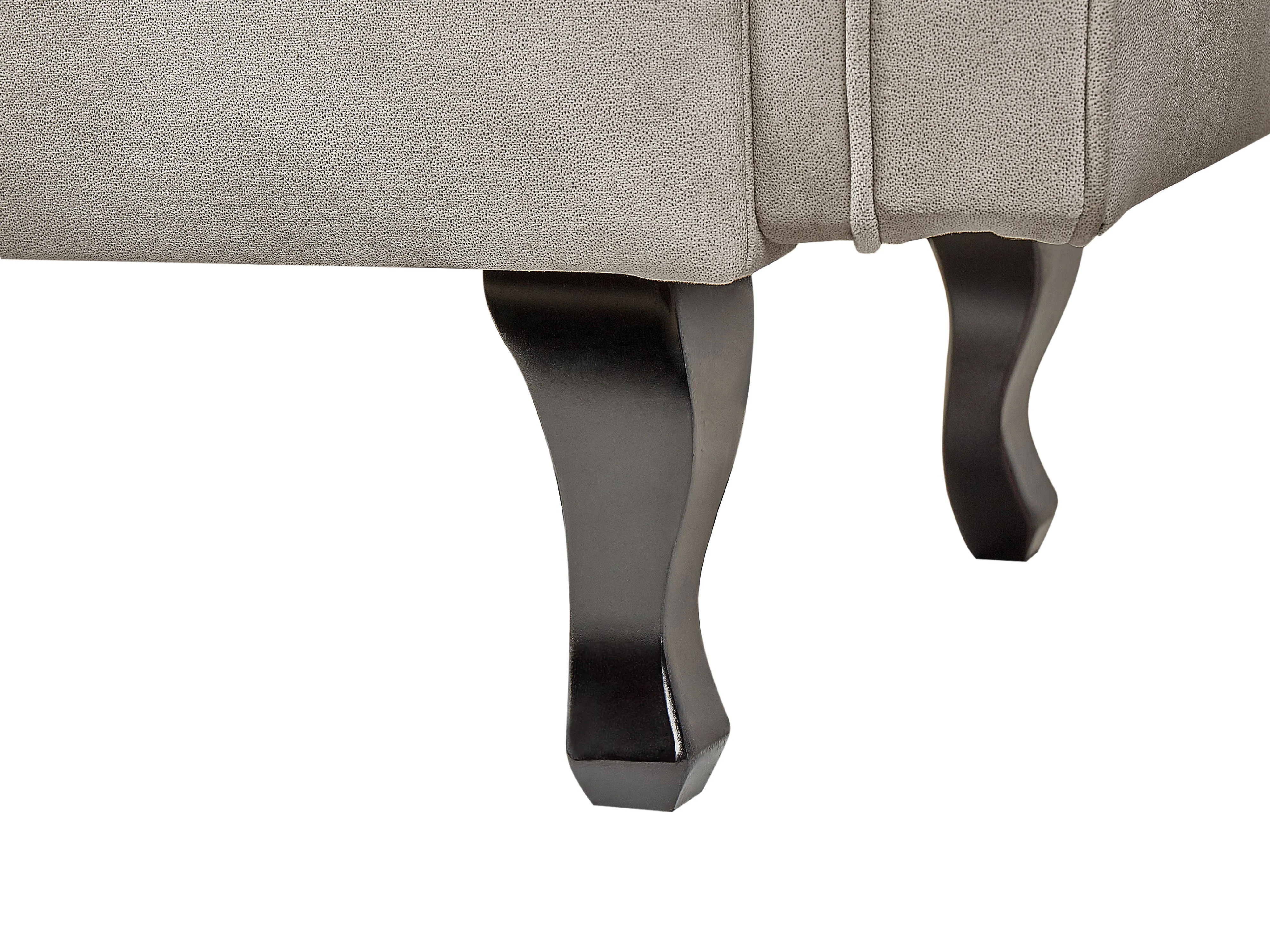 Linkszijdige chaise longue LATTES II Fluweel Taupe