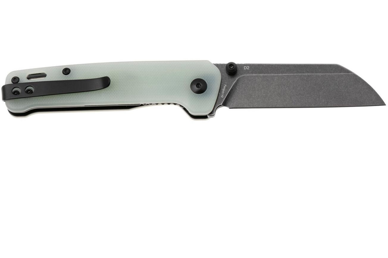 QSP Knife Penguin V2 QS130V2-G2 Blackwashed D2, Jade G10, zakmes