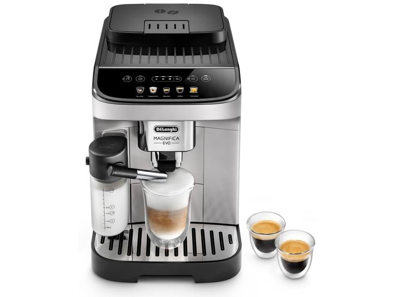 De'Longhi Kaffeevollautomat Magnifica Evo M ECAM290.61 Silb Vollautomat mit LatteCrema-System und Reinigungsautomatik