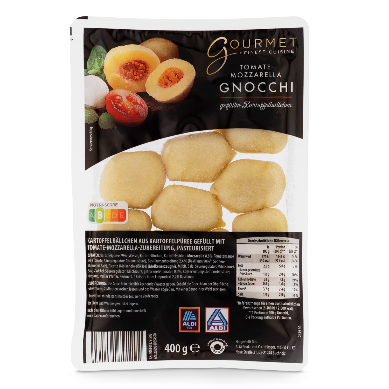 GOURMET Gefüllte Gnocchi, Tomaten und Mozzarella 400 g