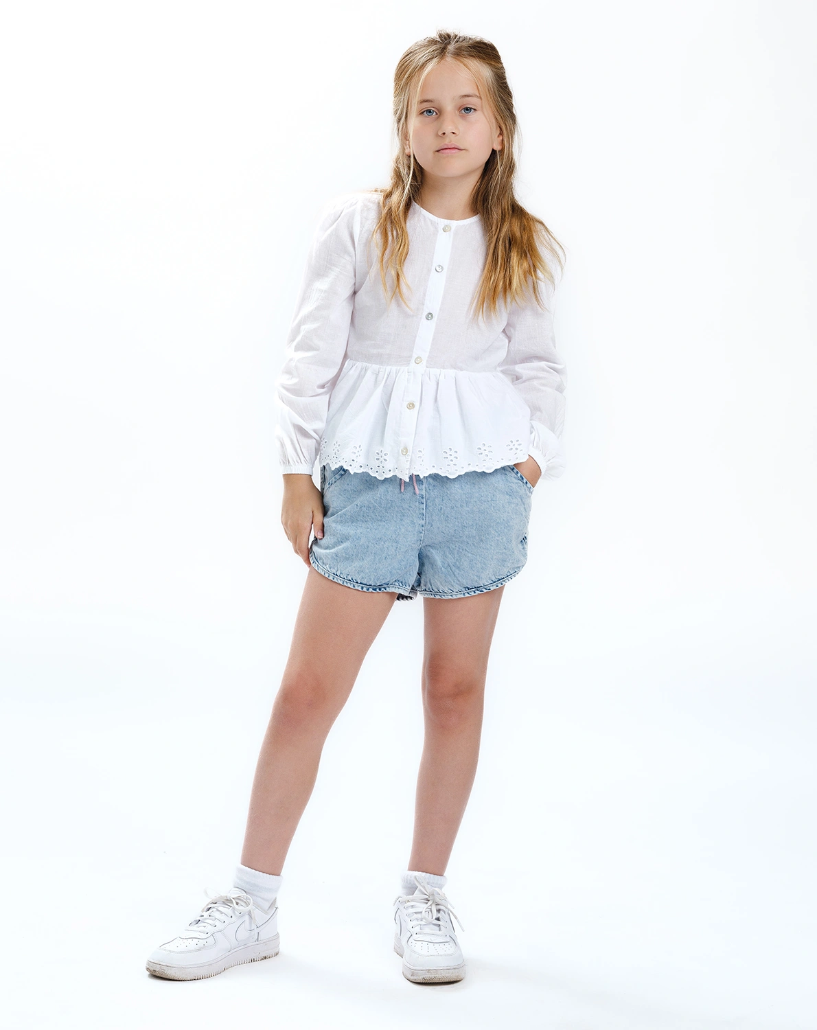 Shorts JANA in washed denim