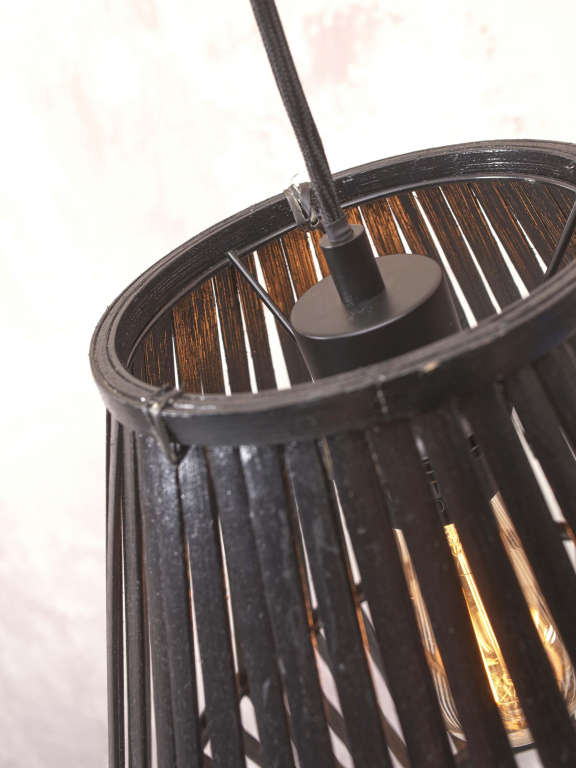 Good&Mojo Merapi hanglamp Ø30 naturel/zwart