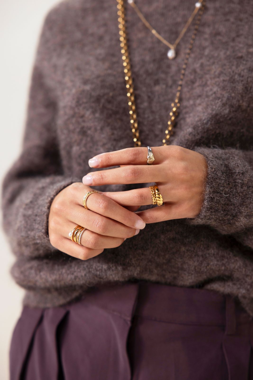 Gold plated gedraaide ring