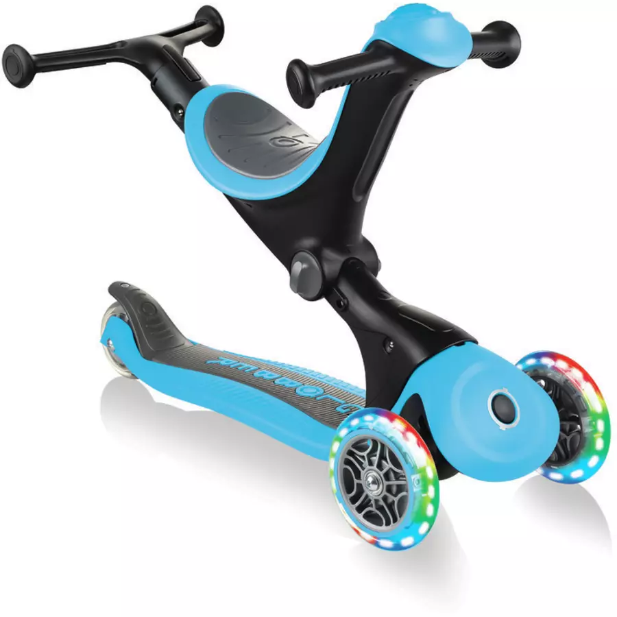 GLOBBER Scooter GO UP Deluxe lights, skyblau