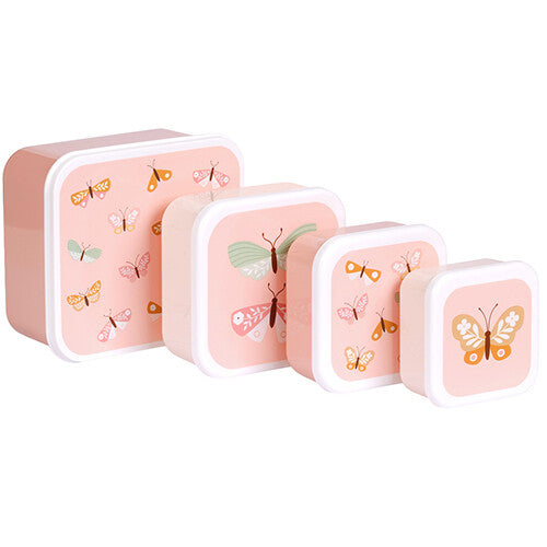 A little lovely company lunchbox set - butterflies- 4st