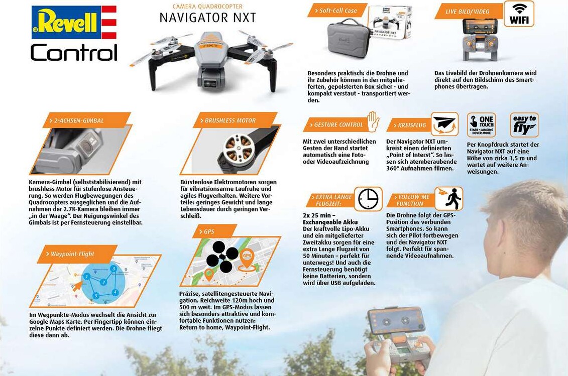 Revell Control - Navigator Nxt - Fjernstyret Drone - 23811