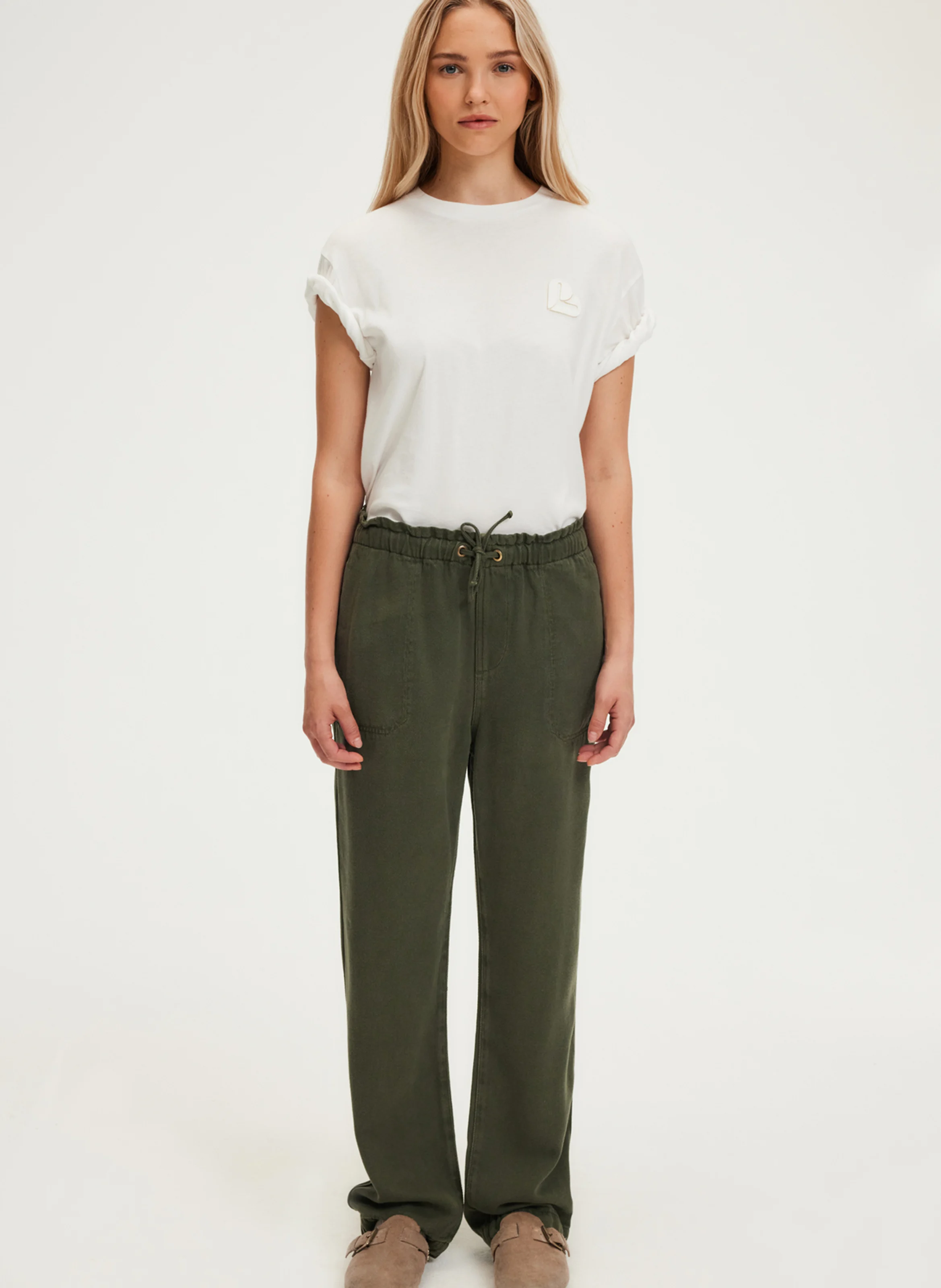 NETTIE - Pantalon droit | Kaki
