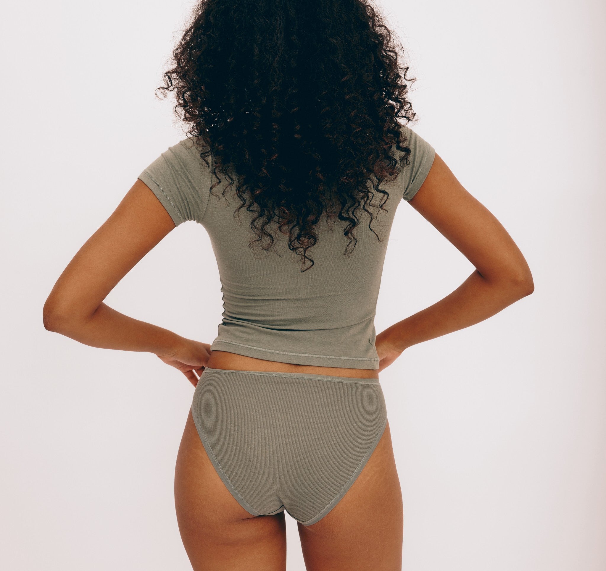 ORGANIC COTTON<br>Core Rib High-Leg Briefs