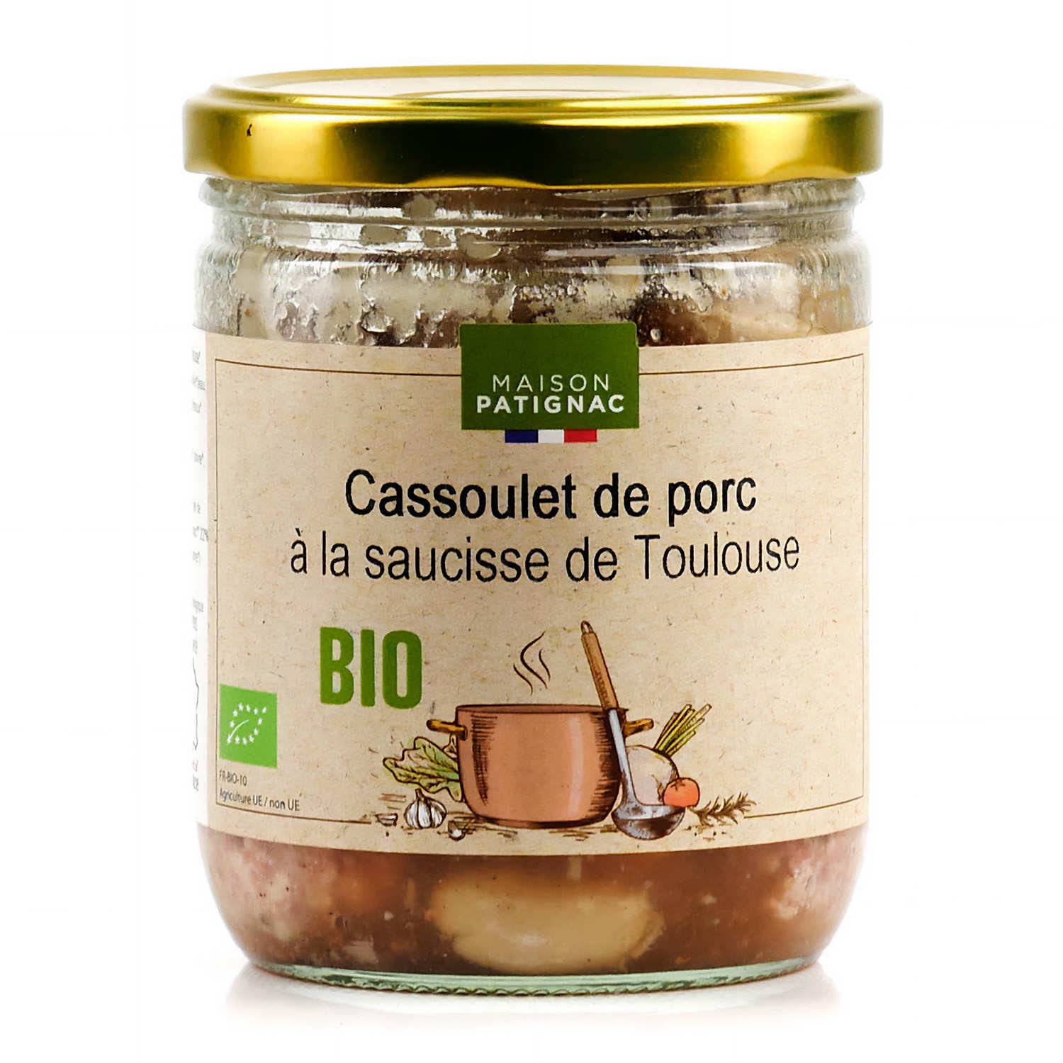 Cassoulet de porc à la saucisse de Toulouse bio