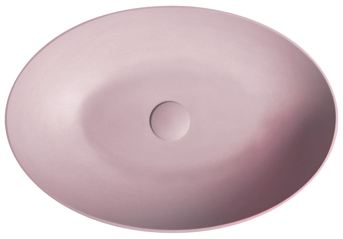 Sapho Formigo betonnen wastafel 60x40cm roze