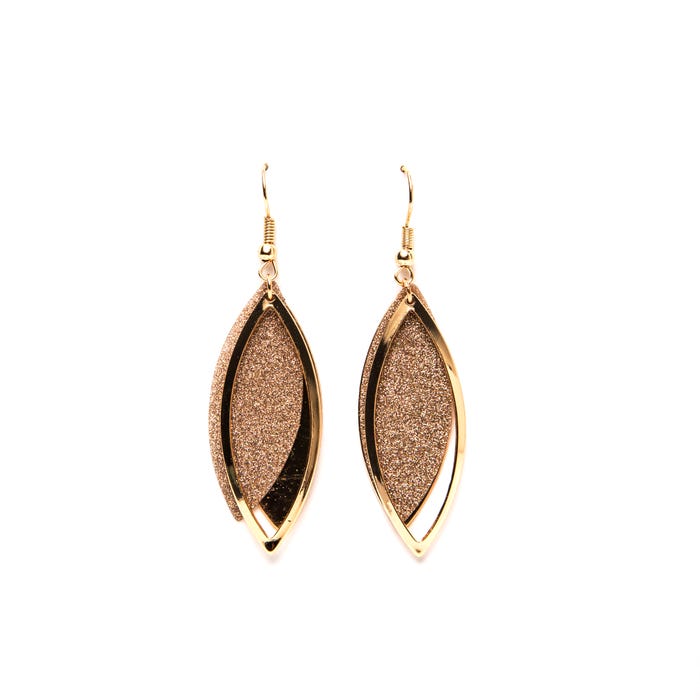 Veritas-Ovalen oorhangers met glitter