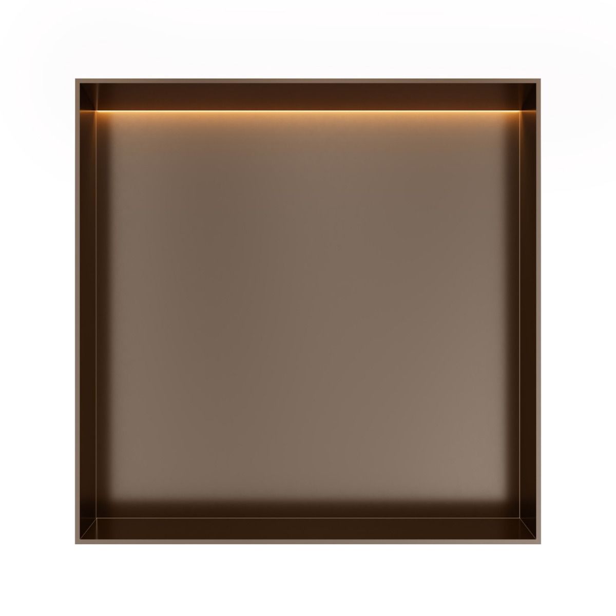 Hotbath &More frameless inbouwnis met verlichting 30x30x10cm tuscan bronze