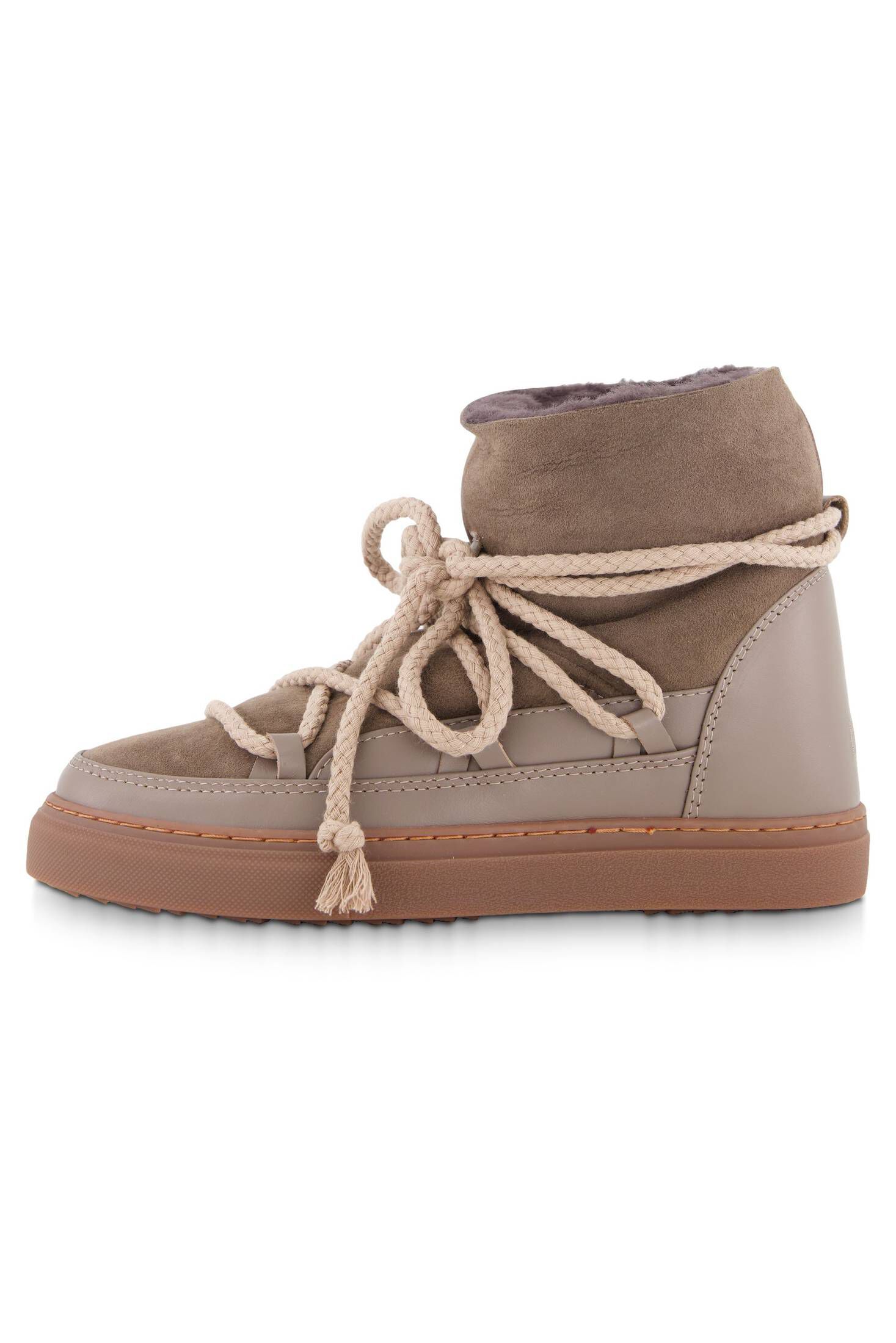 INUIKII| Damen Boots CLASSIC SNEAKER BOOTS aus Leder und Lammfell