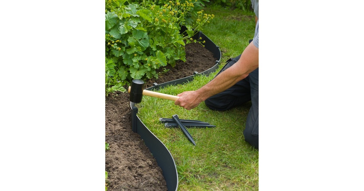 NatureBorderrand H7,5cm x 10m begrenzing  (Zwart)