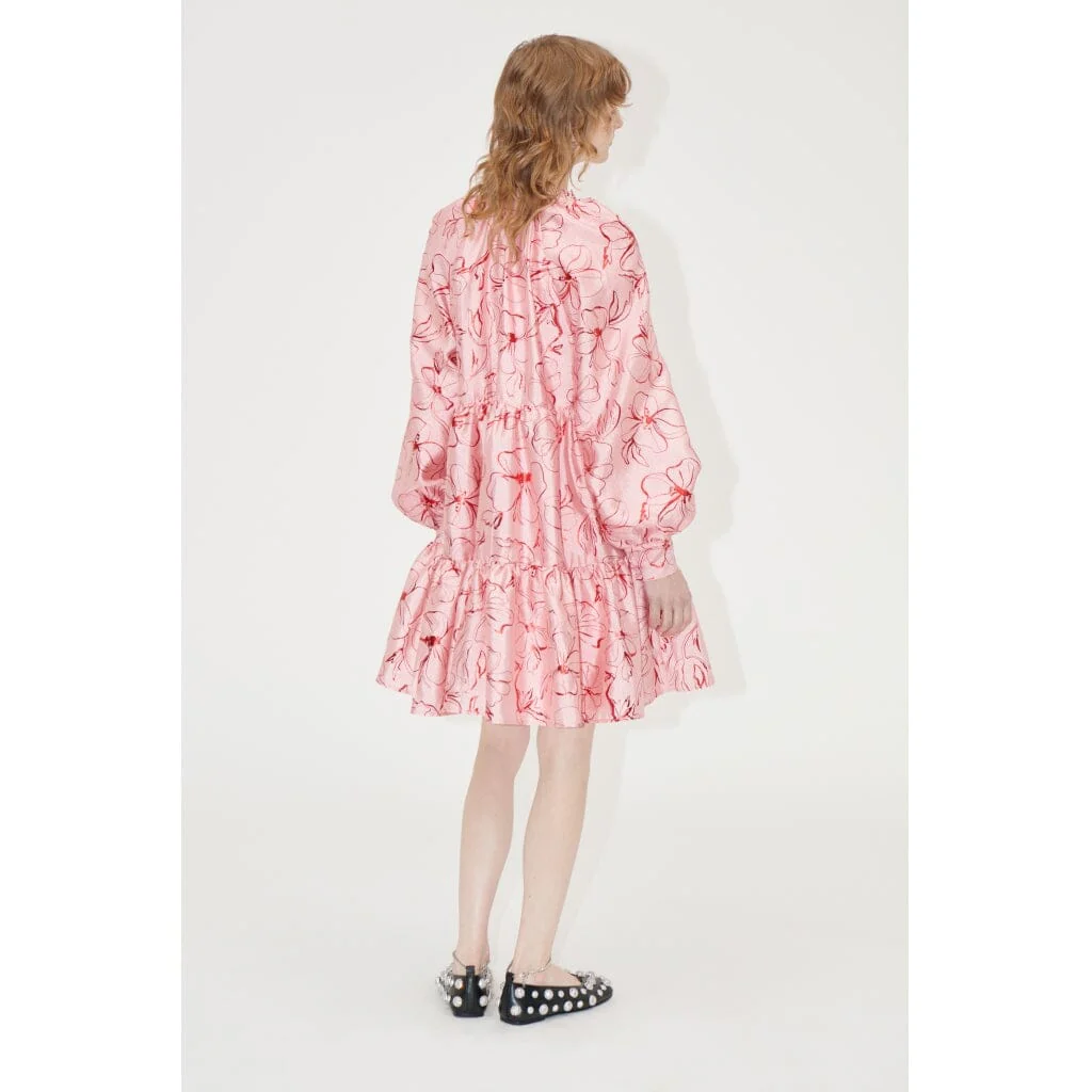 Stine Goya Tier Voluminous Mini Dress, 2067 Flat Textured Poly