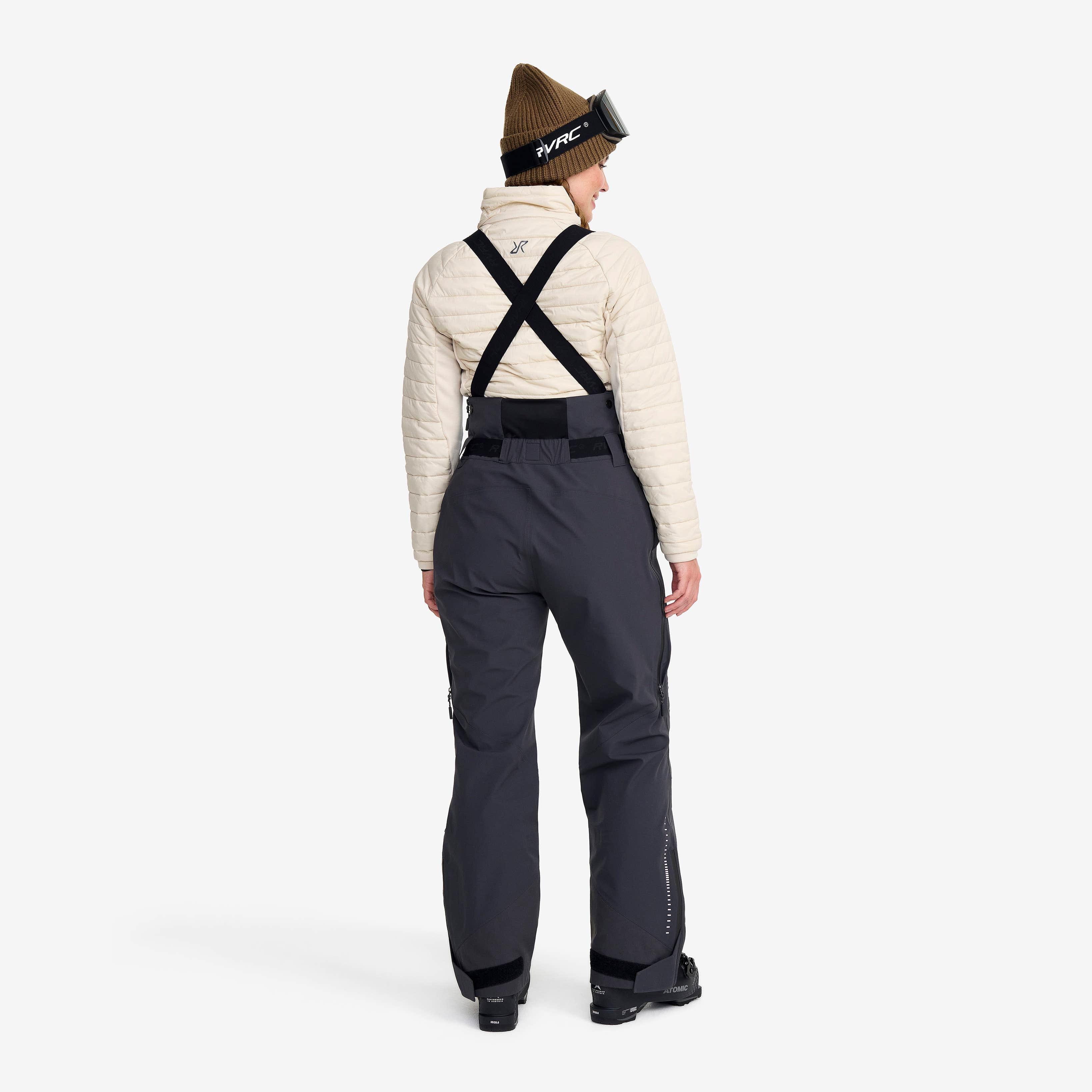 Atlas 3L Ski Bib Pants Dame Anthracite