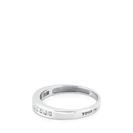 Aliança meia-eternidade em ouro branco com diamantes de 0,25 ct da TOUS Diamonds