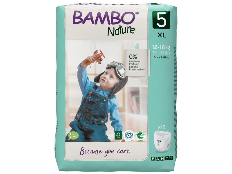 Bambo Nature Windeln Pants XL Grösse 5 Training Pants Gr. 5, 12-18 kg, 19 Stück