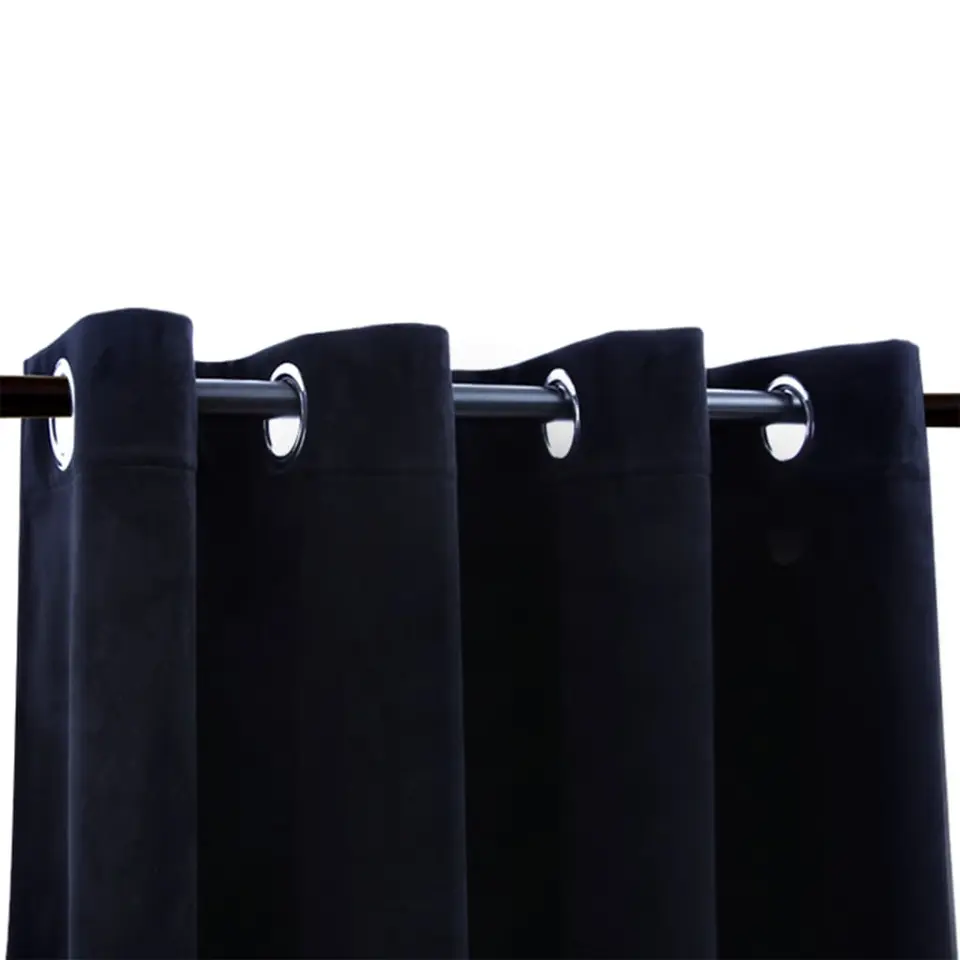 vidaXL - Gordijn - Zwart - Fluweel - 140 x 245 cm - 2 stuks