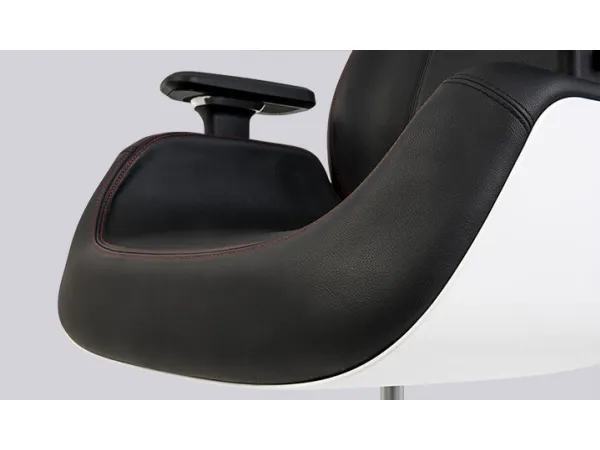 Thermaltake ARGENT E700 - Stol - ergonomisk - høj ryg - armstøtter - T-formet - vippe - drejeled - aluminiumlegering, perforeret læder, højdensistets støbt skum - sort, Oceanblå