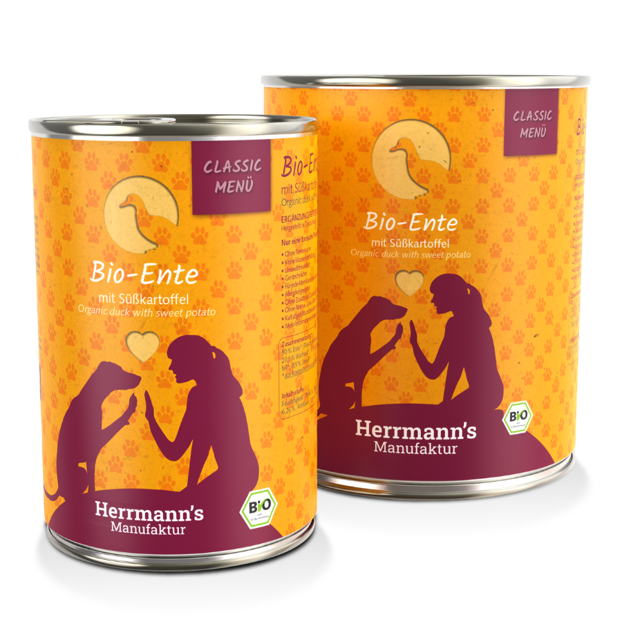 Pato clássico BIO com batata-doce 12 x 400g